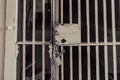 Locked prison cell in Alcatraz Island in San Francisco, CA, USA. Royalty Free Stock Photo