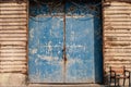 Locked rusty warehouse door, Jaffa, Tel Aviv, Israel Royalty Free Stock Photo