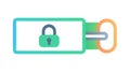 Locked Security Tab with Padlock Icon Vector, vector design Generative AI Royalty Free Stock Photo