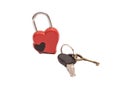 Locked shaped heart and keys