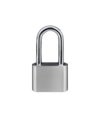 Locked Silver Padlock on a white background Royalty Free Stock Photo