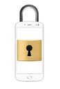 Locked smartphone concept Royalty Free Stock Photo