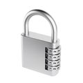Locked Steel Combination Padlock Closeup. 3d Rendering Royalty Free Stock Photo