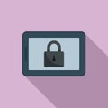 Locked tablet icon, flat style Royalty Free Stock Photo