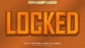 Locked text effect editable eps file Royalty Free Stock Photo