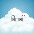 From the locked to the unlocked padlock, symbolizing transition or unlocking Royalty Free Stock Photo