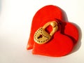 Locked Valentine hearts 1 Royalty Free Stock Photo