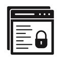 Locked website Glyph with background Vector icon which can easily modify or edit