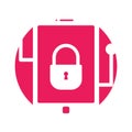 Locked website Glyph Background vector icon which can easily modify or edit