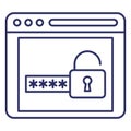 Locked website, need password Vector Icon which can easily modify or edit