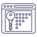 Locked website, need password Vector Icon which can easily modify or edit