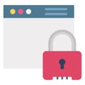 Locked website, online security Isolated Vector Icon which can be easily edited