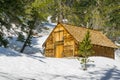 Locked Wooden Cabin on Mount San Jacinto, San Bernardino National Forest, California