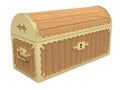 Locked wooden chest Royalty Free Stock Photo