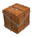 Locked wooden crate Royalty Free Stock Photo