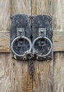 Locked Wooden Door Royalty Free Stock Photo