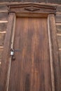 Locked Wooden Door Royalty Free Stock Photo