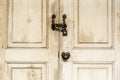 Locked wooden door Royalty Free Stock Photo