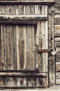 Locked wooden door Royalty Free Stock Photo