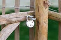 Locked wooden fence Royalty Free Stock Photo