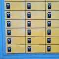 locker in a bank for securing money
