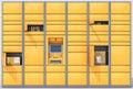 Locker cabinet for automatic shipments