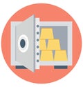 Locker Color Isolated Vector Icon that easily can be modified and edit.