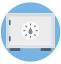 Locker Color Isolated Vector Icon that easily can be modified and edit.