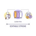 Locker hire concept icon