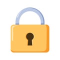 Locker icon, vector padlock symbol. Key lock illustration privacy and password icon.