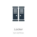 Locker icon vector. Trendy flat locker icon from gym and fitness collection isolated on white background. Vector illustration can Royalty Free Stock Photo