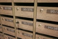 Locker MailBoxes postal for keep your information, bills,postcard,mails etc, condominium mailbox regulations Royalty Free Stock Photo