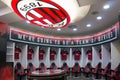 Locker room for soccer players at the Giuseppe Meazza or San Siro stadium, built in 1925
