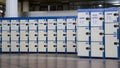 Lockers cabinets in a locker room. lockers at a railway station on Kiyevskaya railway station -- Moscow, Russia