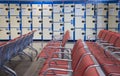 Lockers cabinets in a locker room. lockers at a railway station on Paveletsky railway station -- Moscow, Russia