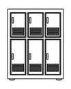 Lockers icon isolated