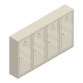 Lockers icon, isometric style