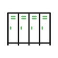 Lockers icon vector image.