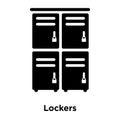 Lockers icon vector isolated on white background, logo concept o