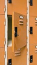 Lockers orange Royalty Free Stock Photo
