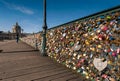 Lockers at Pont des Arts symbolize bridge