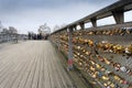 Lockers at Pont des Arts symbolize love for ever