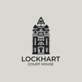 Lockhart courthouse logo template vector. Royalty Free Stock Photo