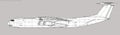 Lockheed C-141B Starlifter. Vector drawing of strategic transport aircraft. Royalty Free Stock Photo