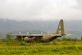 Lockheed C-130 Hercules Aircraft In Ta Con Airport Relics, Vietnam. Royalty Free Stock Photo