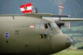 The Lockheed C-130 Hercules one of the longest serving most versatile aircraft in the world. Close up view of plane with pilots.