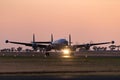 Lockheed C-121C Super Constellation vintage airliner aircraft VH-EAG operated by the Historical Aircraft Restoration Society. Royalty Free Stock Photo