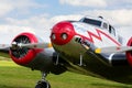 Lockheed Electra 10A vintage airplane preparing for flight on airport