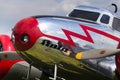 Lockheed Electra 10A vintage airplane standing on airport on April 30, 2017 in Plasy, Czech republic.