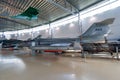 Lockheed F-104 Starfighter fighter jet from the Royal Norwegian Air Force on display in the Norwegian Armed Forces Museum at Oslo-